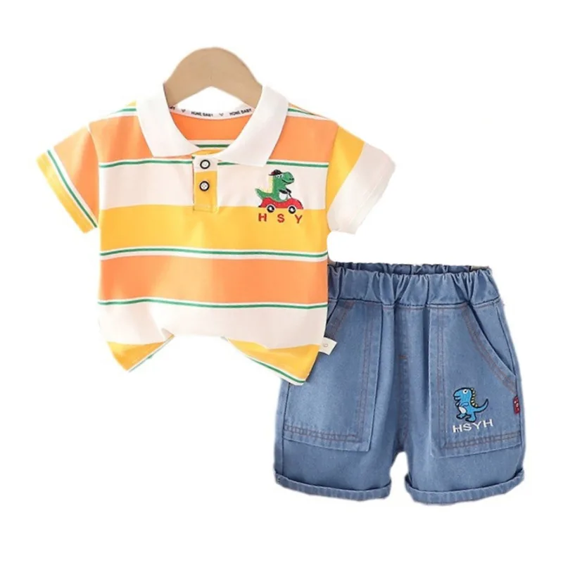 

New Summer Baby Boys Clothes Suit Children Girls T-Shirt Shorts 2Pcs/Sets Kids Outfits Toddler Casual Costume Infant Tracksuits