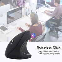 Dual-mode Vertical Mouse Bluetooth 5.0 Wireless 2.4G Mouse Rechargeable Mice Silent Mouse 1600DPI for Laptop PC Computer Desktop 3