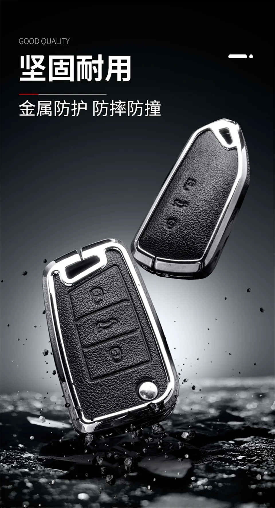 Custodia per chiave auto in lega di zinco pelle per VW Golf 8 Mk8 2020 per Skoda Octavia 4 8 A8 MK4 VAG Group 2021 accessori per auto sedile - Sb3a1b0e9b17d4de1a6c2bf35269b3b72r