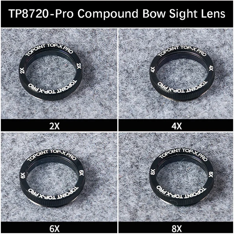 TP8720-Pro 2x/4x/ 6x/8x Lens Scope 30mm Magnify Glass for Compound Bow Sight Competitive Competition Archery Shooting Hunting archery bow sight