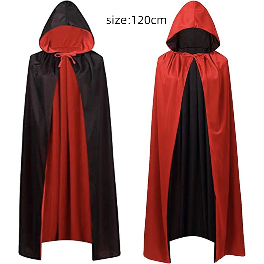 59inch Halloween Cape Scary Cosplay Dress Up Devil Hoody Cloak Dress Up Props Horror Costume Dracula Cloak Halloween Costume