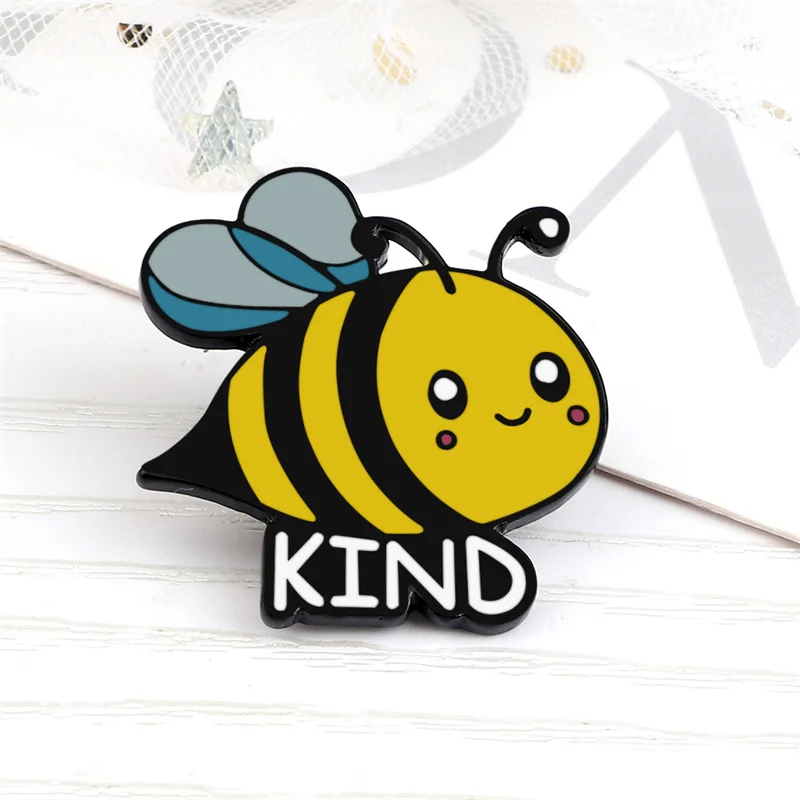 BEE Kind Enamel Lapel Pin - Sparkle Glitter Brooch Badge For Jackets & Bags - View #6