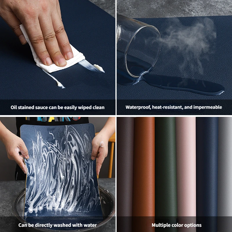 PVC Double-Sided Leather Dining Table Mat – Anti-Slip, Heat-Resistant Placemat 5