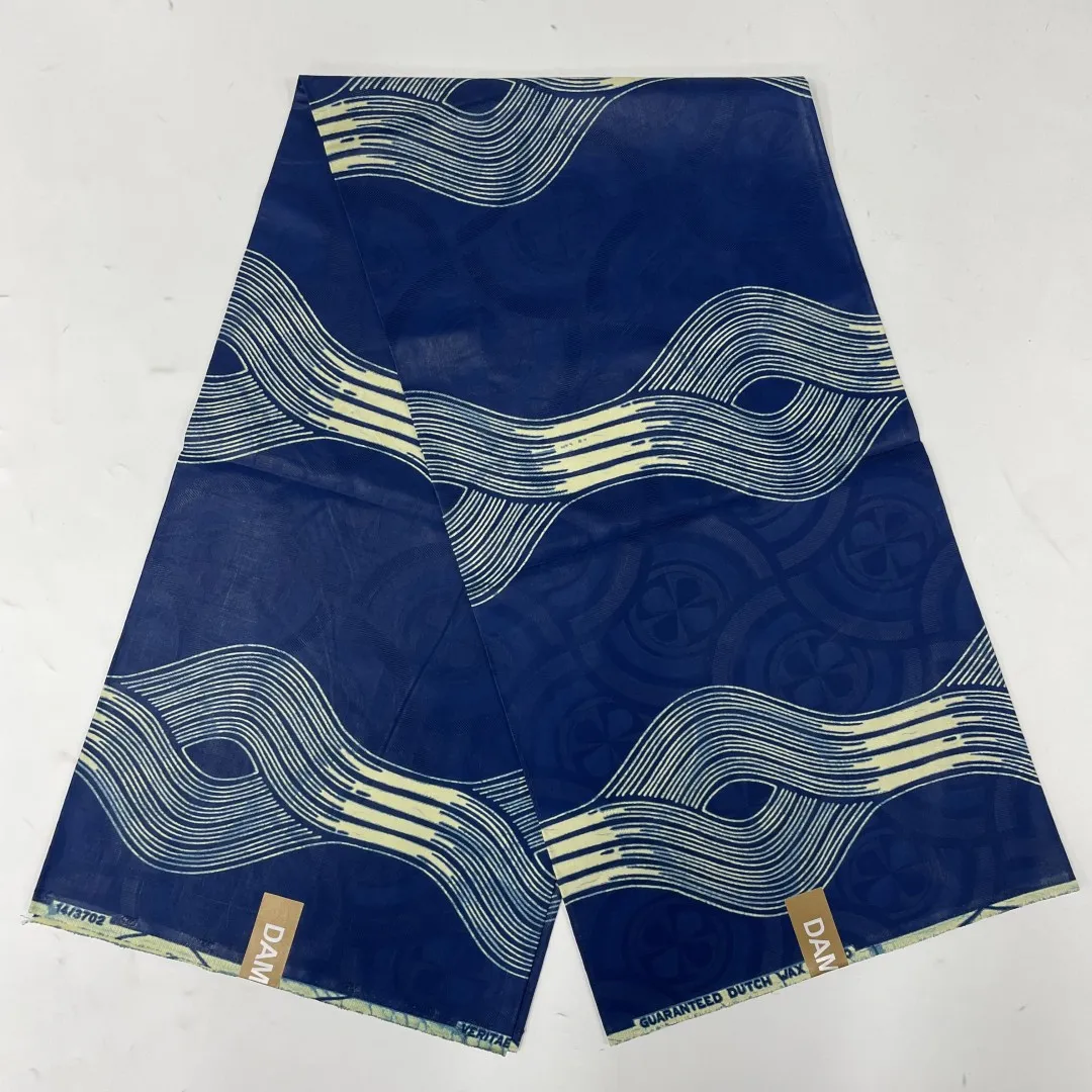 Real Original African Dutch Batik Fabric For Dress New Bazin High Quality Ankara Wax Printed Cotton Fabric From Holland 6 Yards