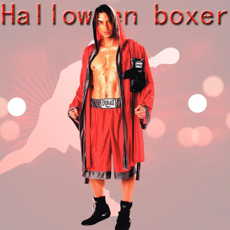 Adult Unisex Halloween Costume Boxing Robe with Hood