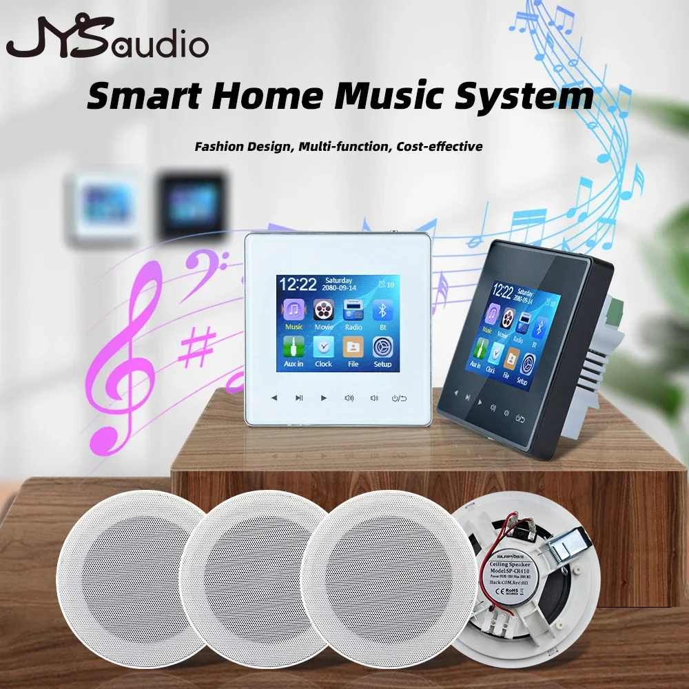 Smart Mini Bluetooth Wall Amplifier Home Theater Sound System HiFi Stereo Ceiling Speaker Powerful Audio Set Loudspeaker for Inn
