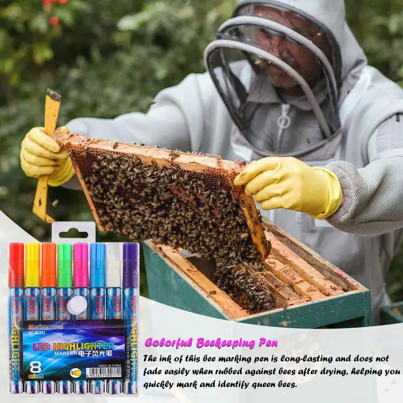 

Маркер Queen Bee, ручка для рисования, яркий набор для вывода цветов, маркер для улья, оборудование для маркировки Queen Bees