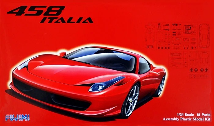 

Fujimi 1:24 458 Italia 12382 Assembled Vehicle Model Limited Edition Static Assembly Model Kit Toys Gift