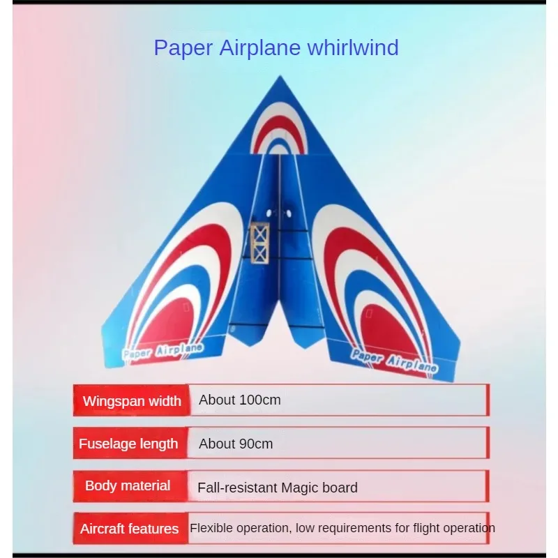 DIY RC Airplane Magic Board Paper Aircraft with 1m Wingspan, Triangle Wing Glider for Remote Control Flying 3