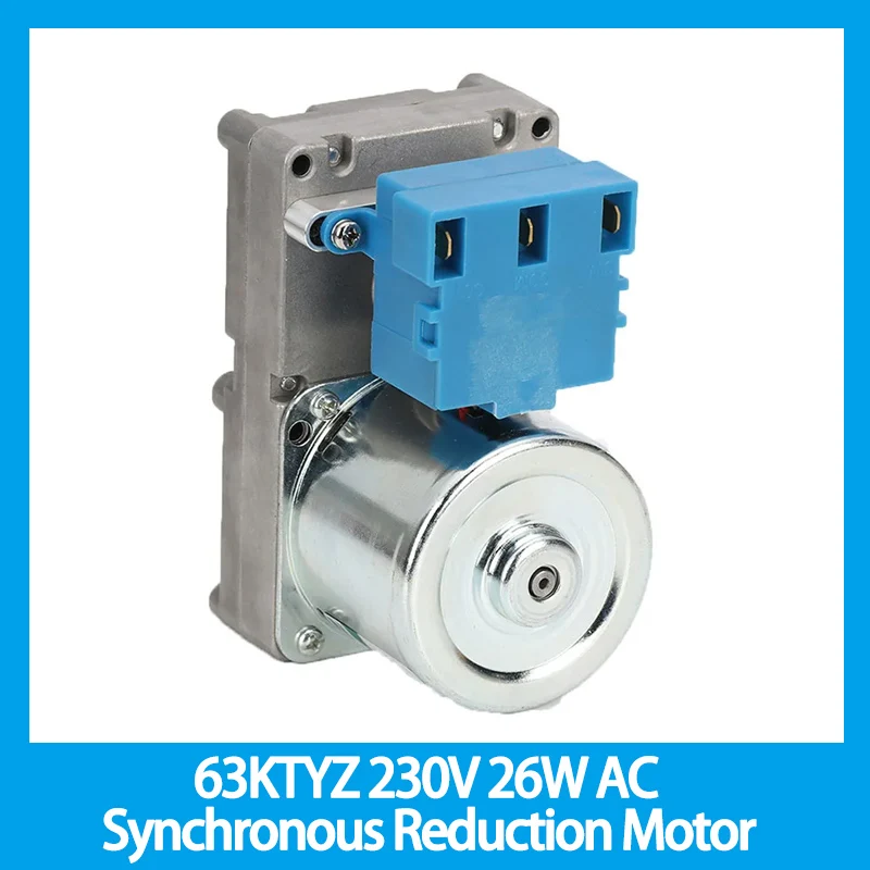 Motor de Redução Síncrono Sintético Madeira Alimentador de Pelotas de Biomassa Motor de Fornalha de Aquecimento Alto Torque 63ktyz 230v 26w ac