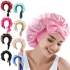 Women's Fashion Bonnet Soft Silk Smooth Double Layered Button Adjustable Hair Hat For Daily Home Comfortable Sleep Hat 1