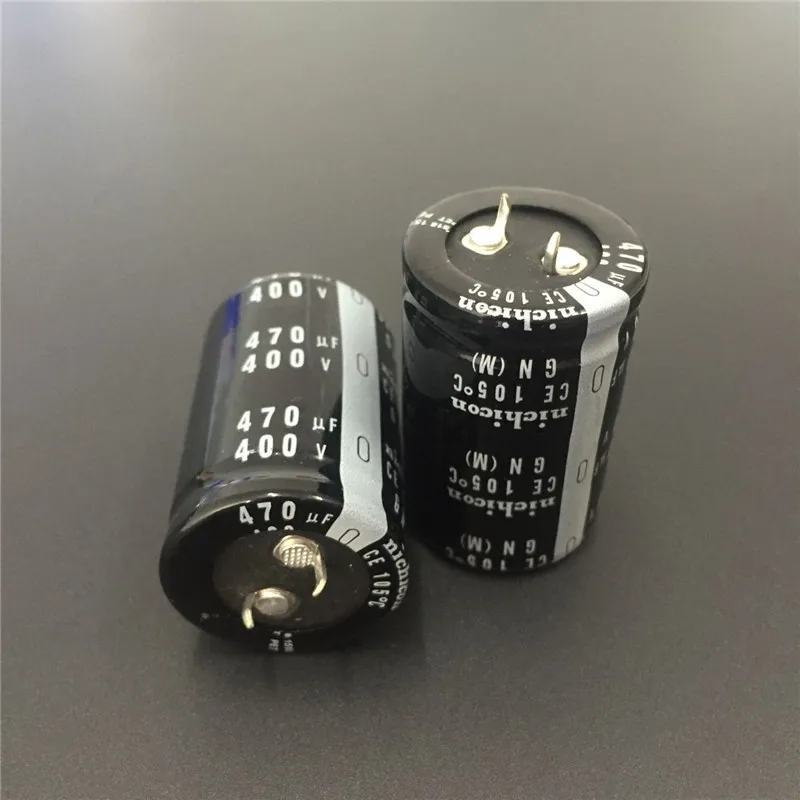 

10pcs 470uF 400V NICHICON GN Series 30x45mm High Quality 400V470uF Snap-in PSU Aluminum Electrolytic Capacitor