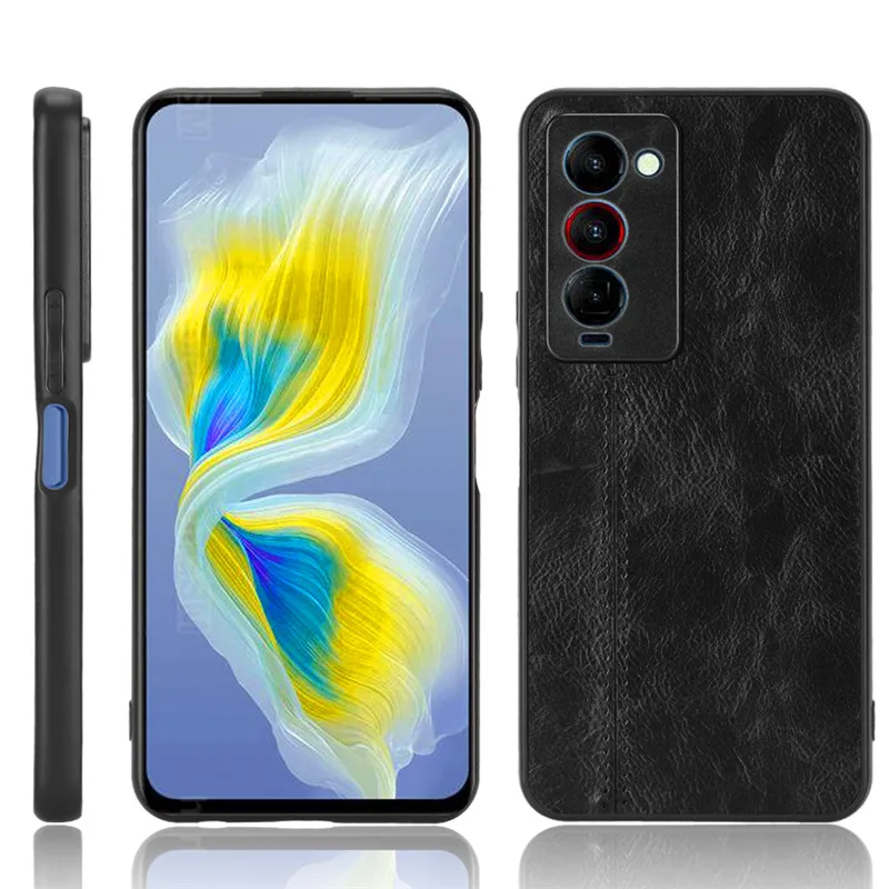 Luxury PU Leather Hard Back Cover - Shockproof Protective Skin for Tecno Camon 18 Premier
