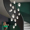 Modern Crystal Ball Chandelier G4 Led Chandeliers Staircase Living Room Decoration Kitchen Bedroom Pendant Lamp Hanging Lights 1