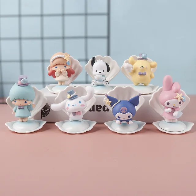 Sanrio Personagens Cosplay Coelhos Boneca, Figurinha Flocada, Blind Box,  Enfeites de Mesa, Hello Kitty, My Melody, Cinnamoroll, Kuromi - AliExpress