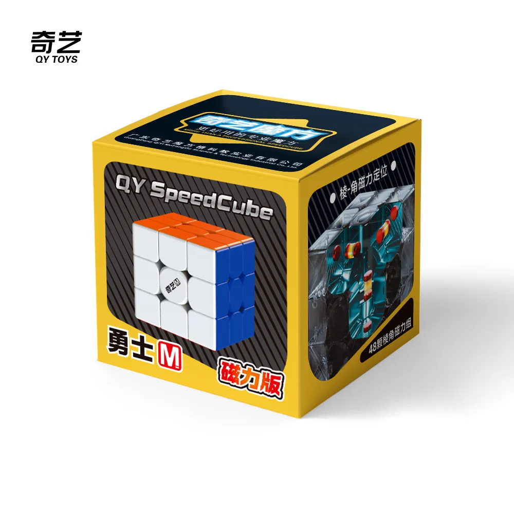 [JudyCube] Qiyi Warrior M Biack 3X3 마그네틱 매직 스피드 큐브 스티커리스 피젯 토이 Qiyi Warrior 블랙 큐보 마기코