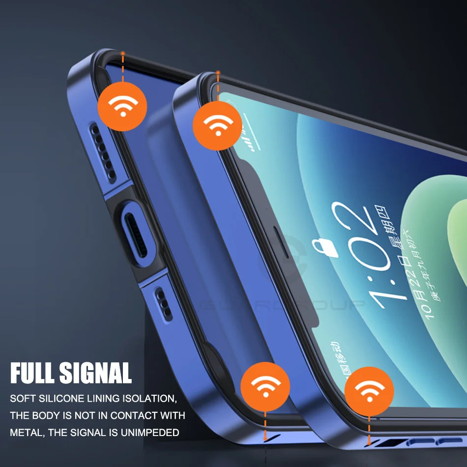 Luxury Bumper Case with Hybrid Aluminum Frame and Soft Silicone Side