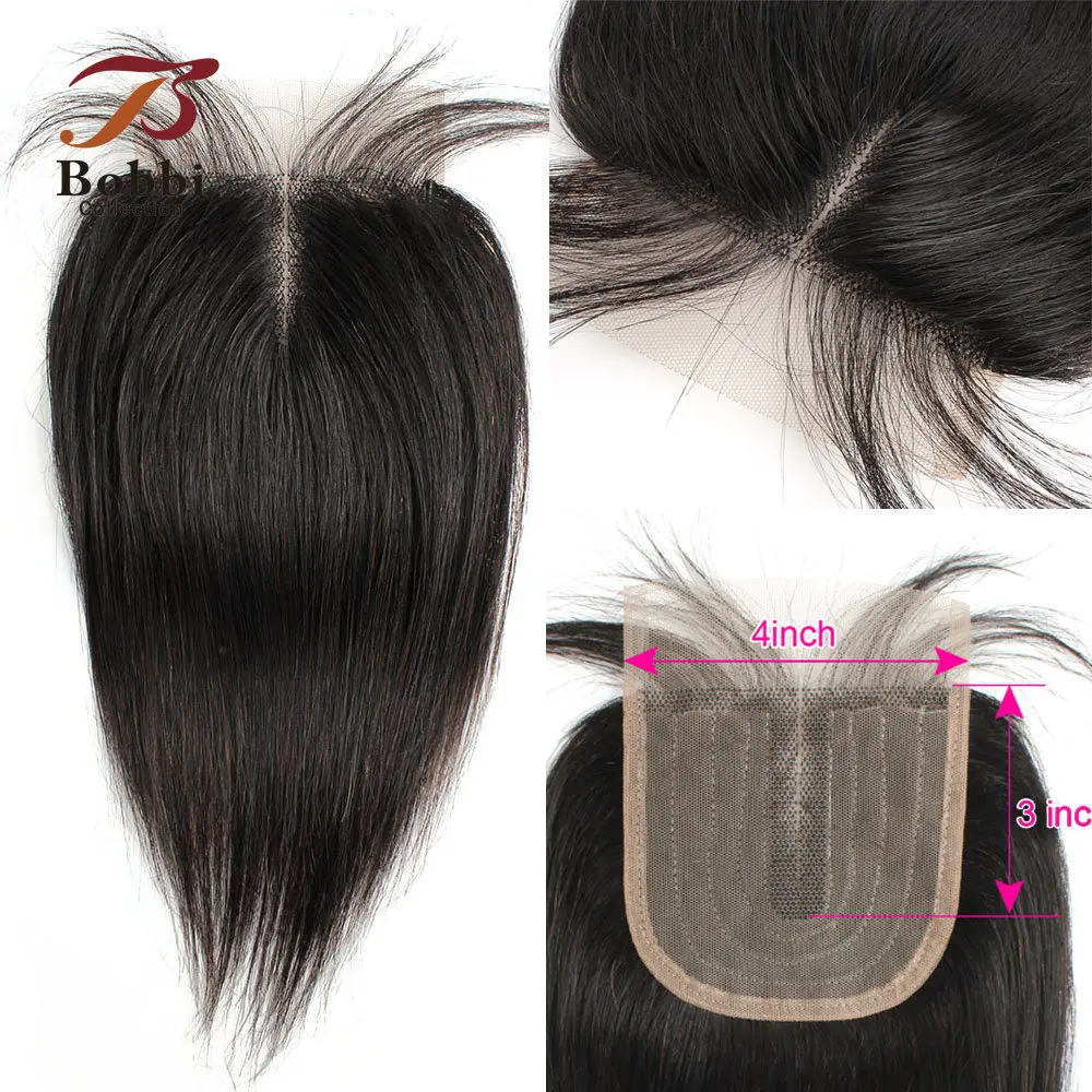 Human Hair Lace Frontal Ombre Brown Blonde Lace Closure Middle Part 12 inch T4/27 Transparent Lace Remy Human Hair Bobbi Collection