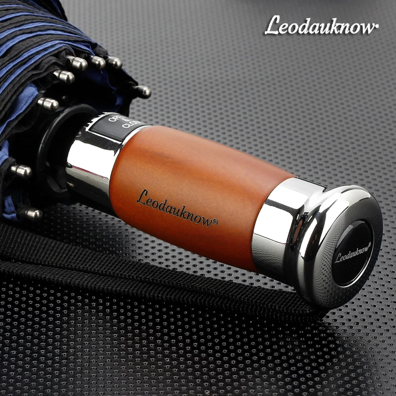 125cm Automatic Double Layer 3Fold Windproof Outdoor Umbrella for Men and Women