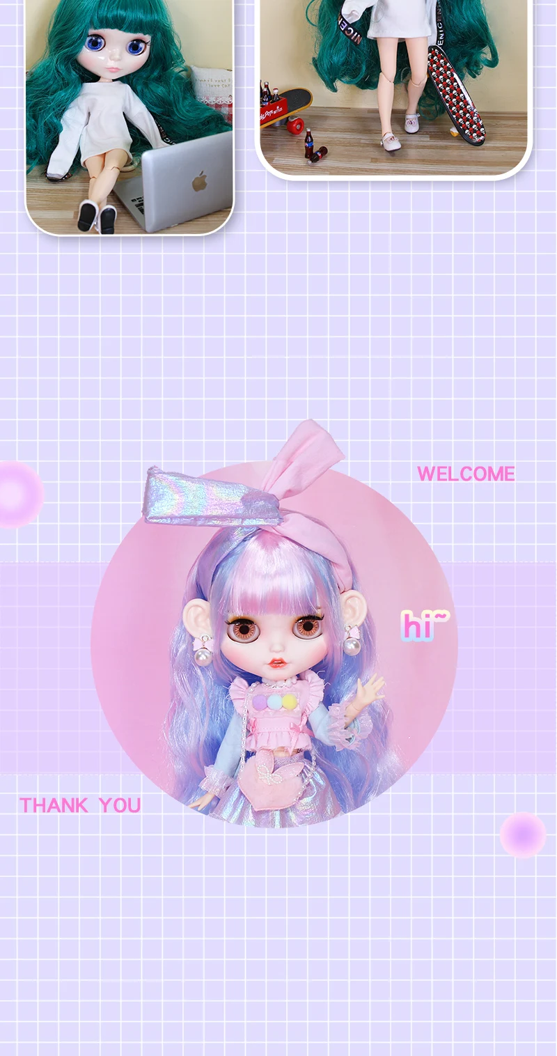 ICY DBS Blyth doll jointed body 30CM BJD nude doll and nude doll clothes shoes handmade set fashion doll girl gift