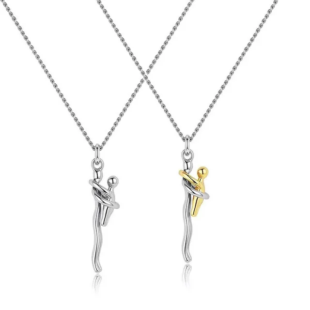Collier bicolore 2025 avec pendentif détachable Mère et Enfant, bijoux DIY pour occasions spéciales en famille 1