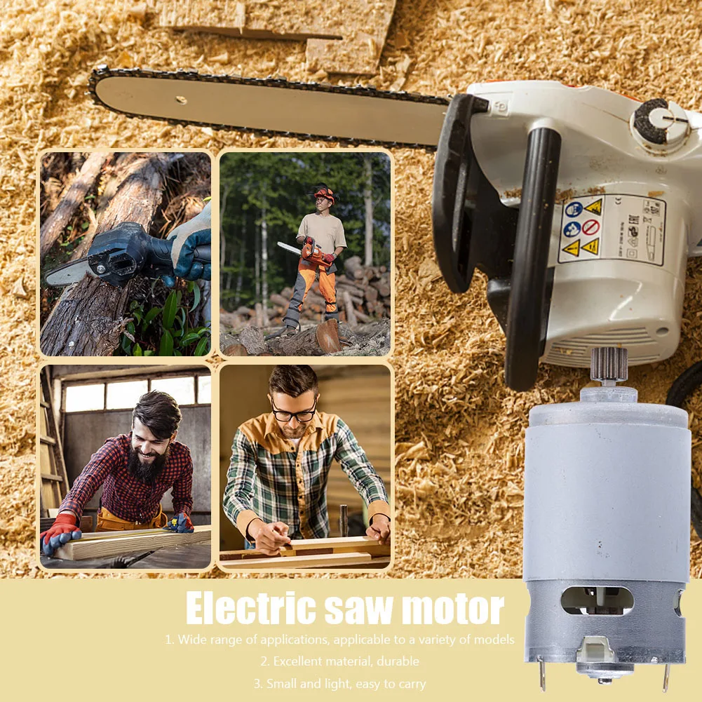 Description Picture 5 of item21V Motor Brushed 14 Teeth DC ELectric Motor Suitable for 4/6 inch Cordless Mini Logging Saw Chainsaw Power Tool Accessories