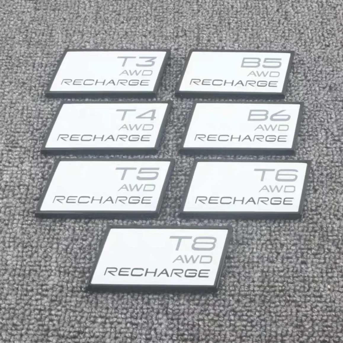 

For Volvo T3 T4 T5 T6 T8 B5 B6 AWD Recharge XC40 XC60 XC90 S40 S60 S80 S90 V40 Car 3D ABS Badge Emblem Decals Styling Sticker