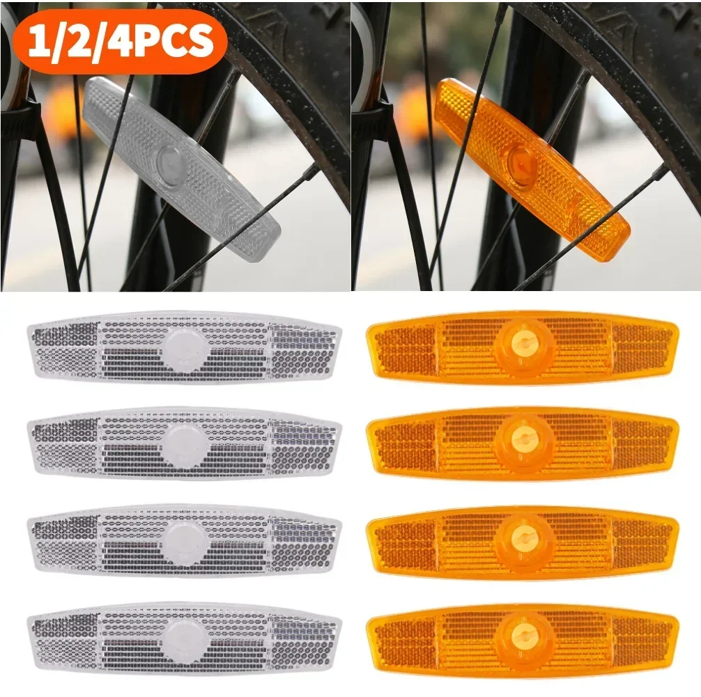 1-4PCS Bike Spoke Reflectors MTB Road Bike Warning Spoke Safety Reflector Lights Bicycle Wheel Rim Lights Cycling Accessories bicycle parts bike accessories