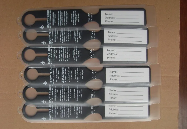 Gepäckanhänger-Abdeckung, Koffer aus PU-Leder, Ausweis-Adress-Clip, Gepäckanhänger, tragbares Etikett – Detail 14