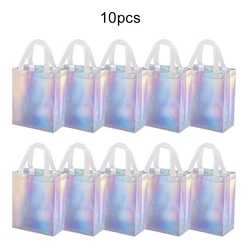 Set of 10 Eco - Friendly Reusable Gift Tote Bags for Weddings, Birthdays, and Special Occasions (10pcs)