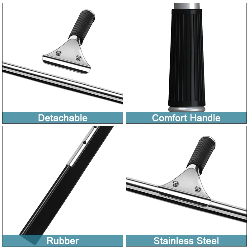 Glass Cleaning Squeegee Window Wiper 25 36 45cm Window Cleaning Tool Rubber Blade for Bathroom Shower Home Car Glass Cleaning 2