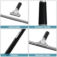 Glass Cleaning Squeegee Window Wiper 25 36 45cm Window Cleaning Tool Rubber Blade for Bathroom Shower Home Car Glass Cleaning 2