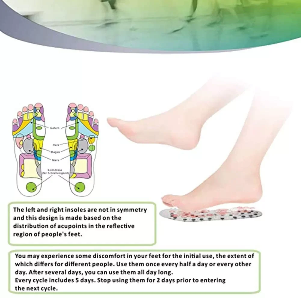 VIP New Unisex Feet Massage Insoles Magnetic Weight Loss Acupressure Slimming Insoles Foot Care Shoe Gel Inserts Insoles 5