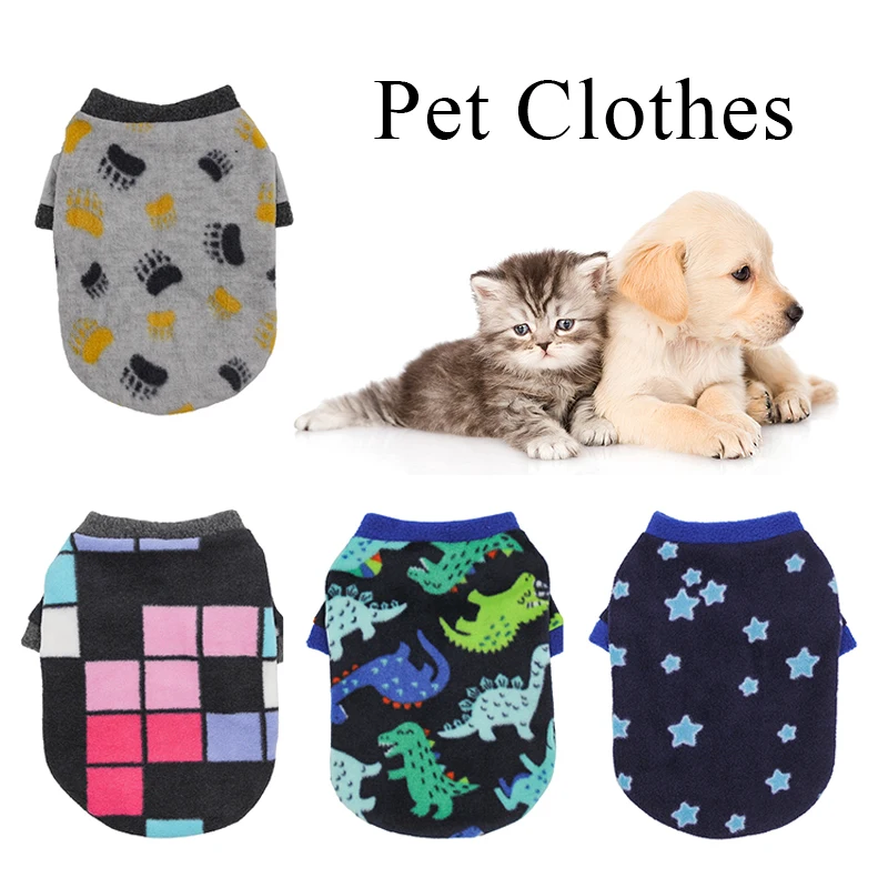 Inverno Caldo Pile Pet Dog Clothes Star Pattern Pet Coat Puppy Dog Shirt Jacket Fashion Dog Felpa Yorkshire Terrier Clothes