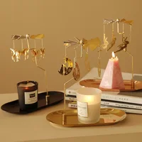 Tray Rotating Candlestick Scented Candle Romantic Walk Horse Lamp European Windmill Creative Swing Birthday Wedding Gift