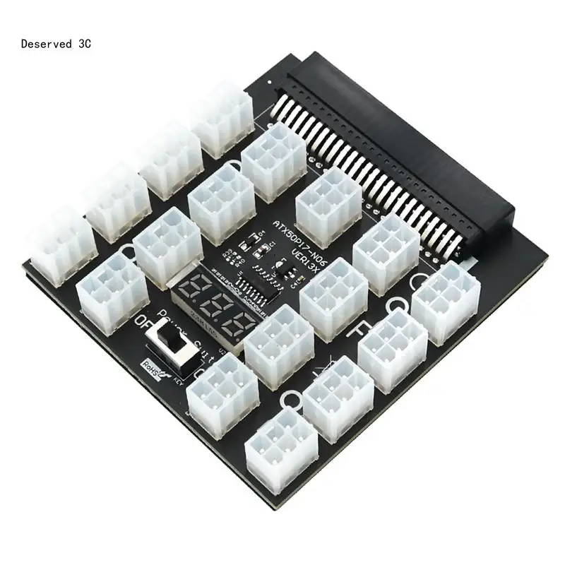 ATX 50Pin на 17x6 Pin адаптер питания коммутационная плата конвертер для 750W 1100W 1600W 2000W 2400W PSU Mining