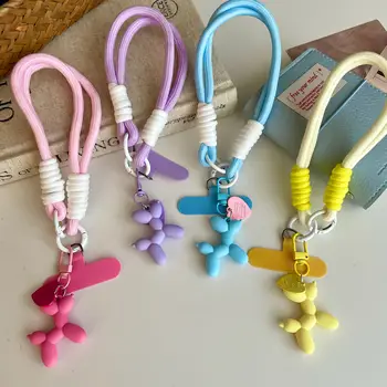 Creative Heart Balloon Dog Phone Lanyard Wrist Strap, Universal Phone Case Accessories, Anti-Slip Anti-Fall Portable Pendant