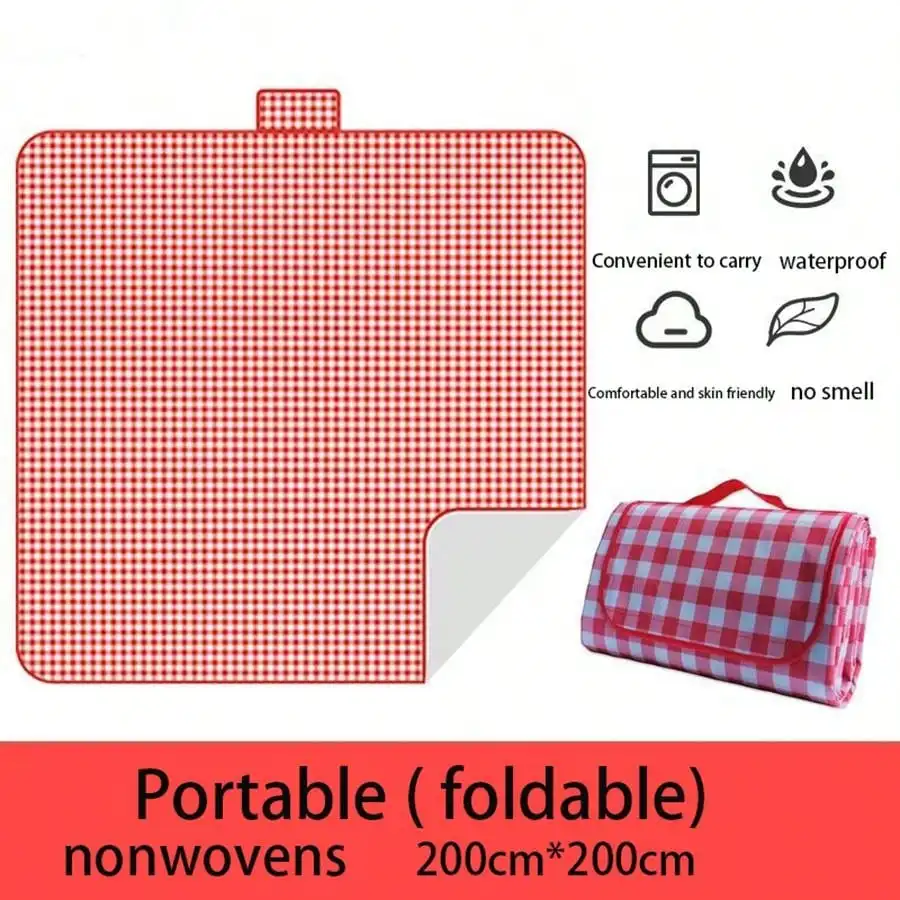 2024 New Picnic Mat Outdoor Thickened Waterproof Camping Non-Woven Fabric Material Picnic mat Moisture-ProofMat Beach Mat 5