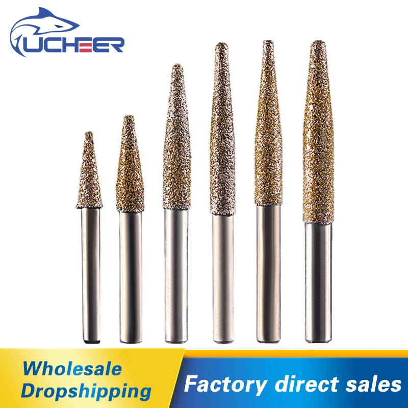 

UCHEER 1pcs Electroplated stone cutter carving tool bluestone marble granite stone carving bit CNC engraving machine tool