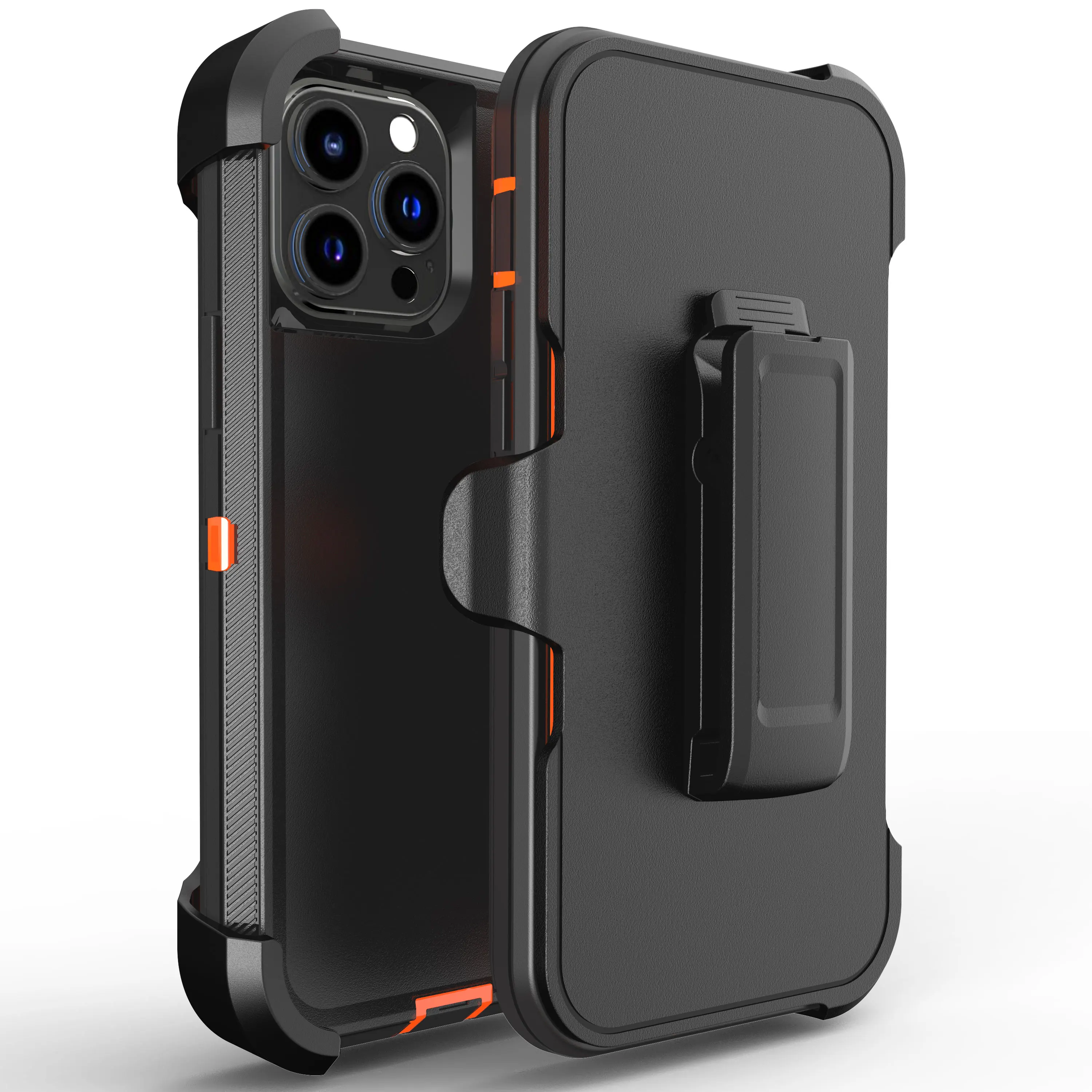 Original Heavy Duty Armor Case for iPhone 13 12 11 ProMax 3 in 1 Shockproof Case + Belt Clip for iPhone XS Max XR 6S 7P 8P moto g play case