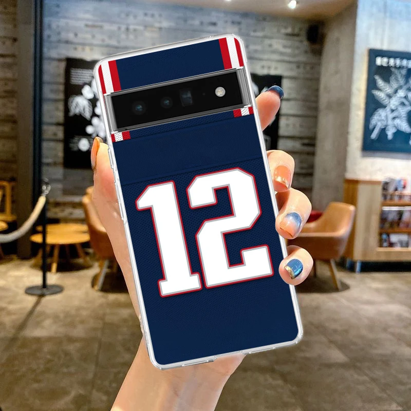 Fußballspieler-Nationalmannschafts-Trikot-Handyhülle für Google Pixel 8 7 6 5 4 4XL 7A 6A 5A 4A 3A 3AXL Pro 5G transparente Taschen – Detail 2