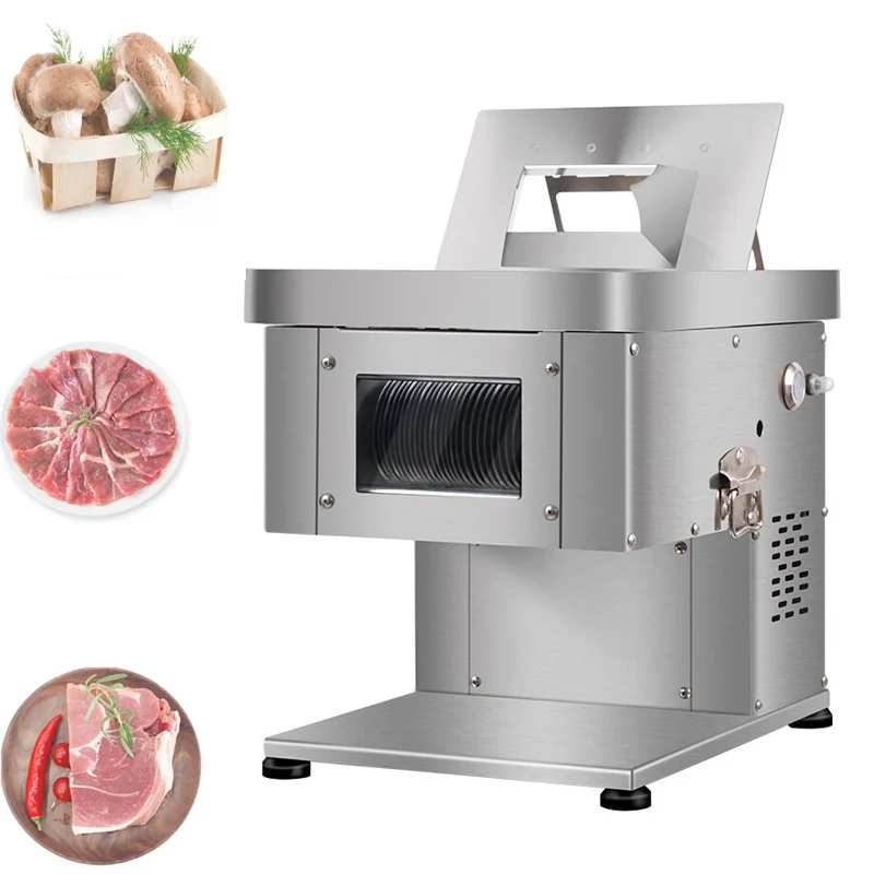 

High quality Stainless Steel Fresh Meat Cube Cutter Slicer Meat Cutting Machine Fully Automatic Electric Commercial Meat Slicer