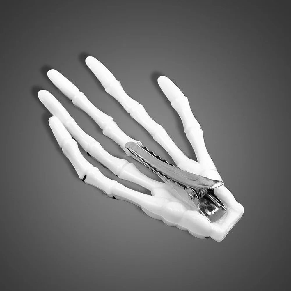 2PCS Gift Zombie Creative Design Ghost Skeleton Claw Hairpin Hand Bone Halloween Hair Clips