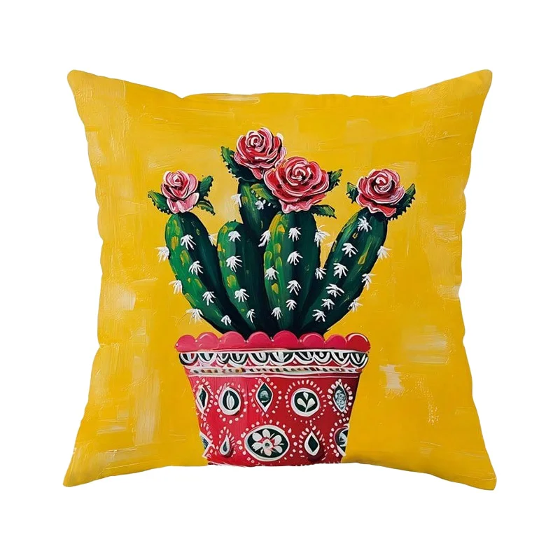 Fundas Almohada Fundas De Almohada Floral 18x18 Pulgadas - Juego De 2 - Lino Decorativo Para Sofá O Cama - Estilo Rústico Juego 2 Fundas Cremallera