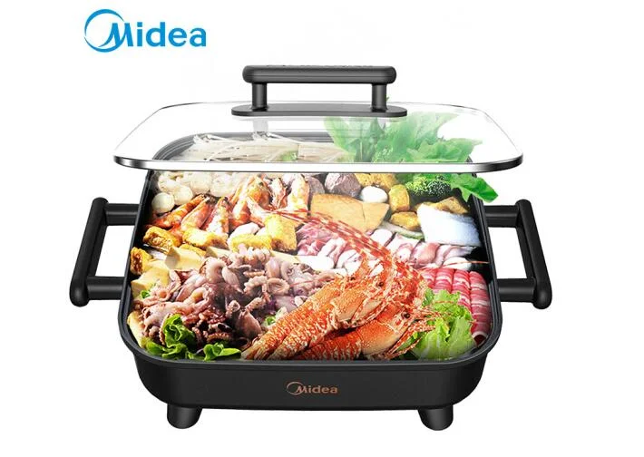 Midea Korean style Home Multifunction 6L Hot Pot Frying Machine Electric Stove Cooker Frying Grilled Fish Pan Fry braise stew