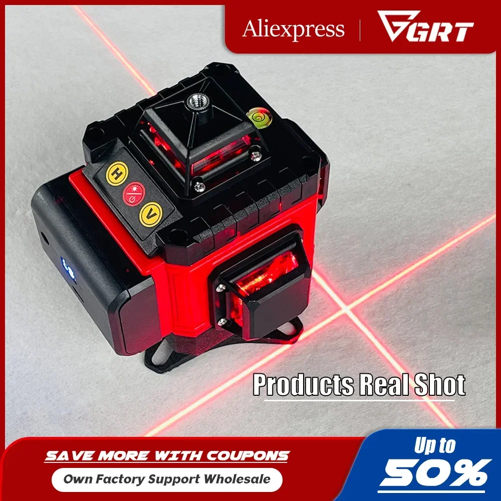 

8/12/16 Lines Laser Level Self Leveling 360 Horizontal and Vertical Cross Red Lazer Beam Measuring Tool Лазерный уровень