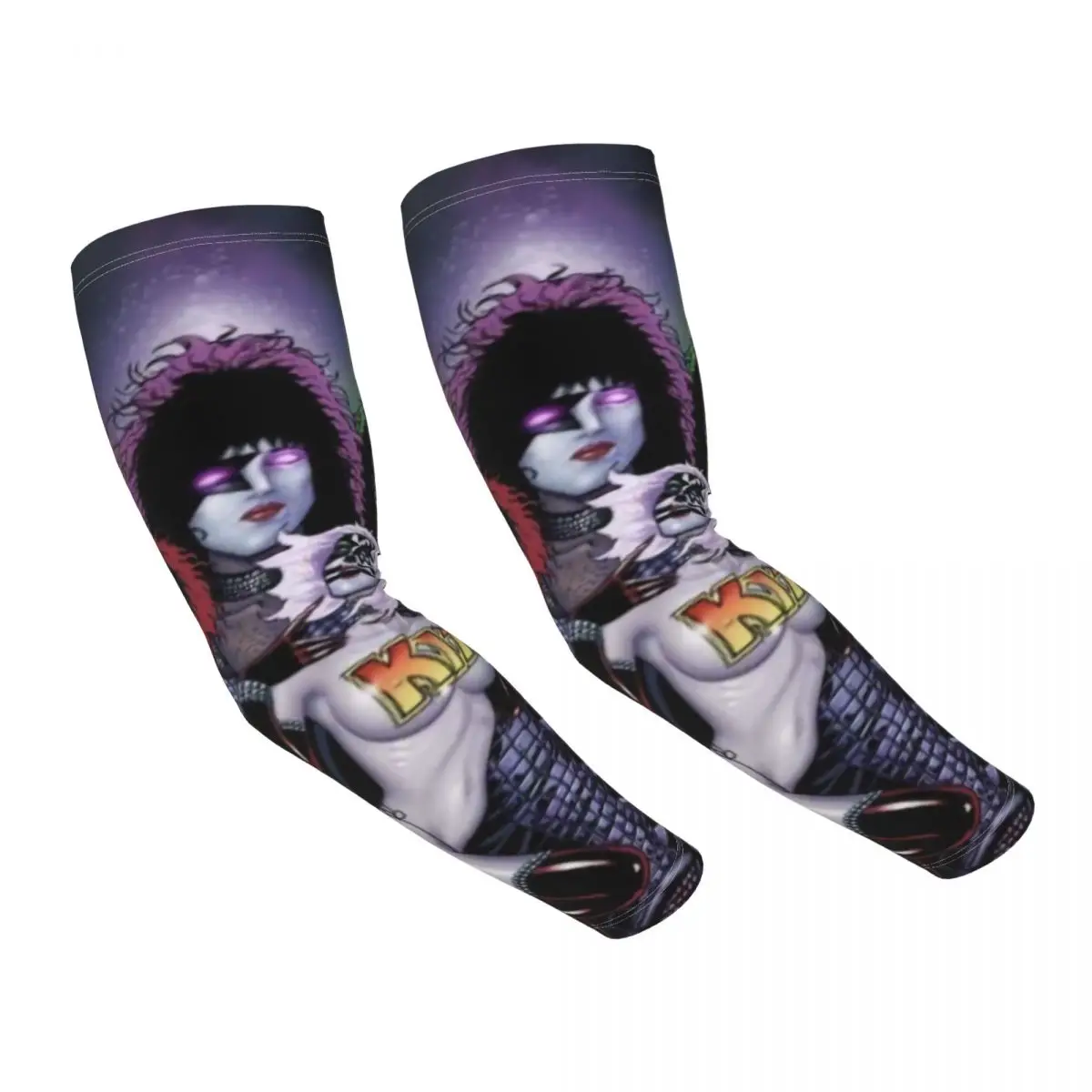 

Пользовательский Kiss Rock Band Sun для рук с защитой от ультрафиолета рукава для женщин и мужчин, Спортивная татуировка, накидка для рыбалки