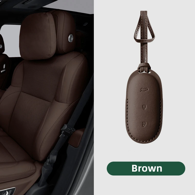 thumbnail image 1 of Funda de cuero para llavero inteligente de coche, accesorio para llavero, ideal para Li Auto L9, Li Lixiang L7 L8 2022 2023, 1 of 5