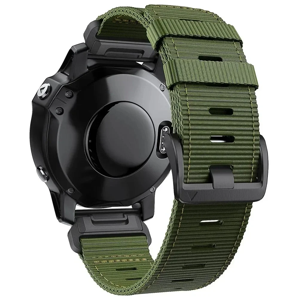 Tactical Woven Nylon Watch Band - QuickFit Design, 22mm/26mm, Versatile Sports Strap