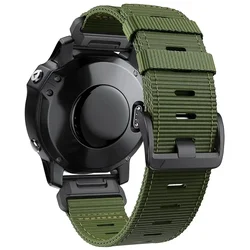 Tactical Woven Nylon Watch Band - QuickFit Design, 22mm/26mm, Versatile Sports Strap for QuickFit 22mm (Army Green)